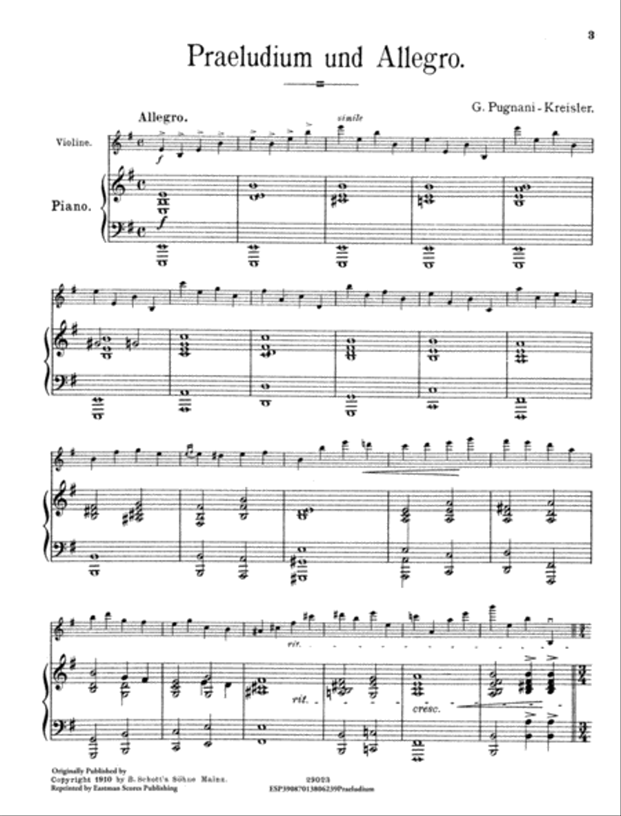 Praeludium & Allegro Violin Solo scores gallery preview page 2