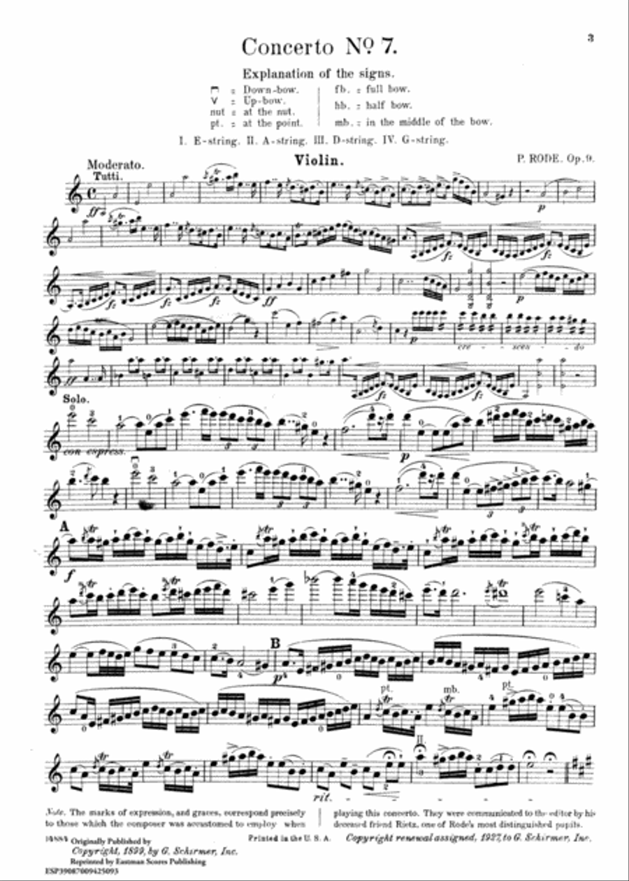 Concerto for violin and orchestra, no. 7, op. 9 Violin Solo scores gallery preview page 3