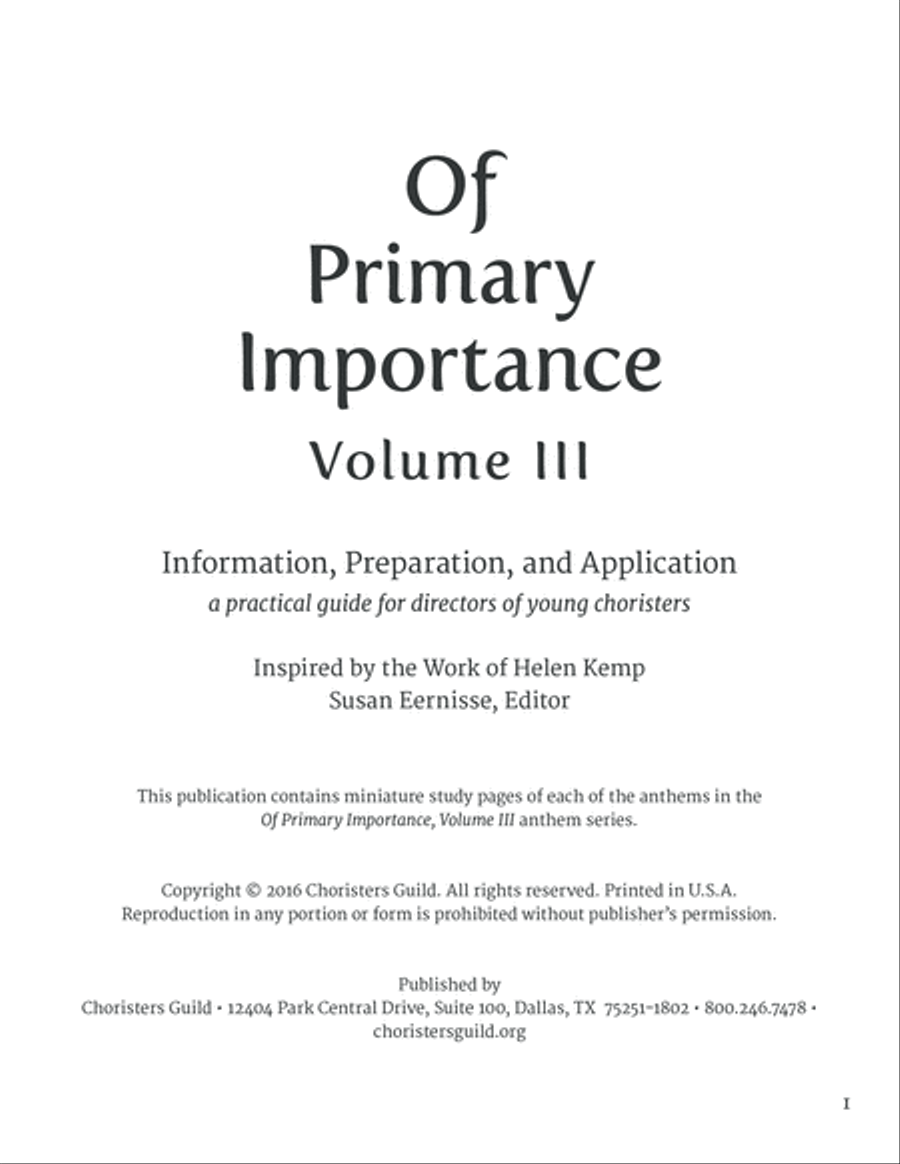 Of Primary Importance, Volume III Book Choir scores gallery preview page 2