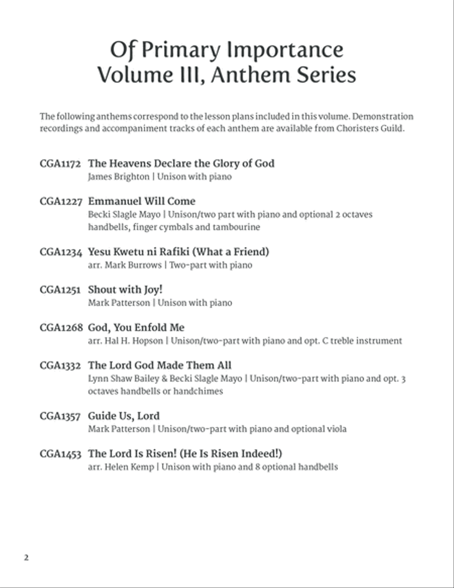 Of Primary Importance, Volume III Book Choir scores gallery preview page 3