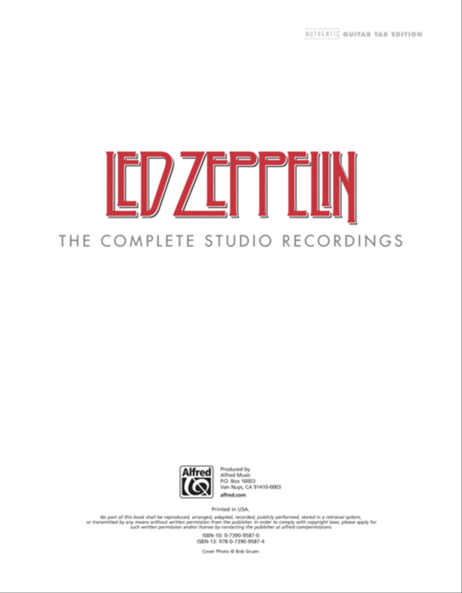 Led Zeppelin -- The Complete Studio Recordings Guitar Tablature scores gallery preview page 2