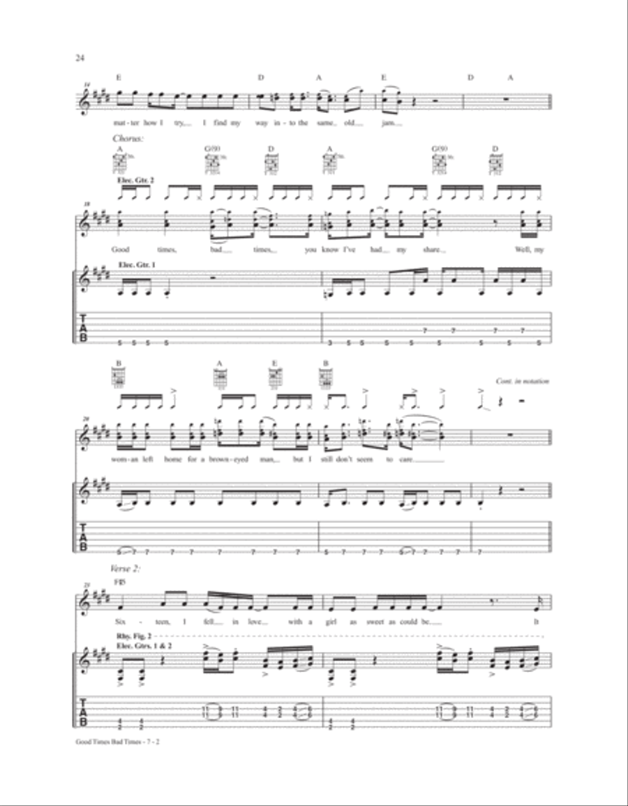 Led Zeppelin -- The Complete Studio Recordings Guitar Tablature scores gallery preview page 8