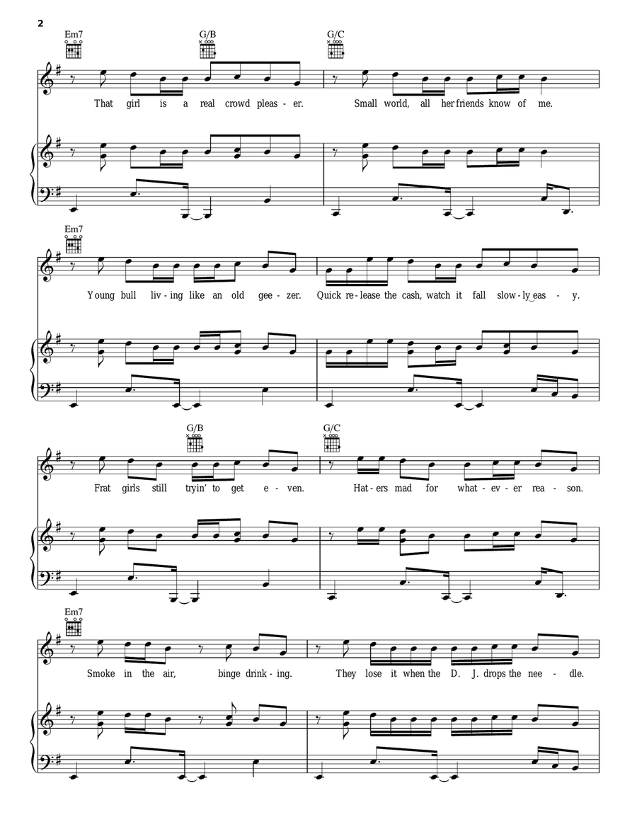 Black Beatles Black Beatles Piano, Vocal, Guitar scores gallery preview page 2