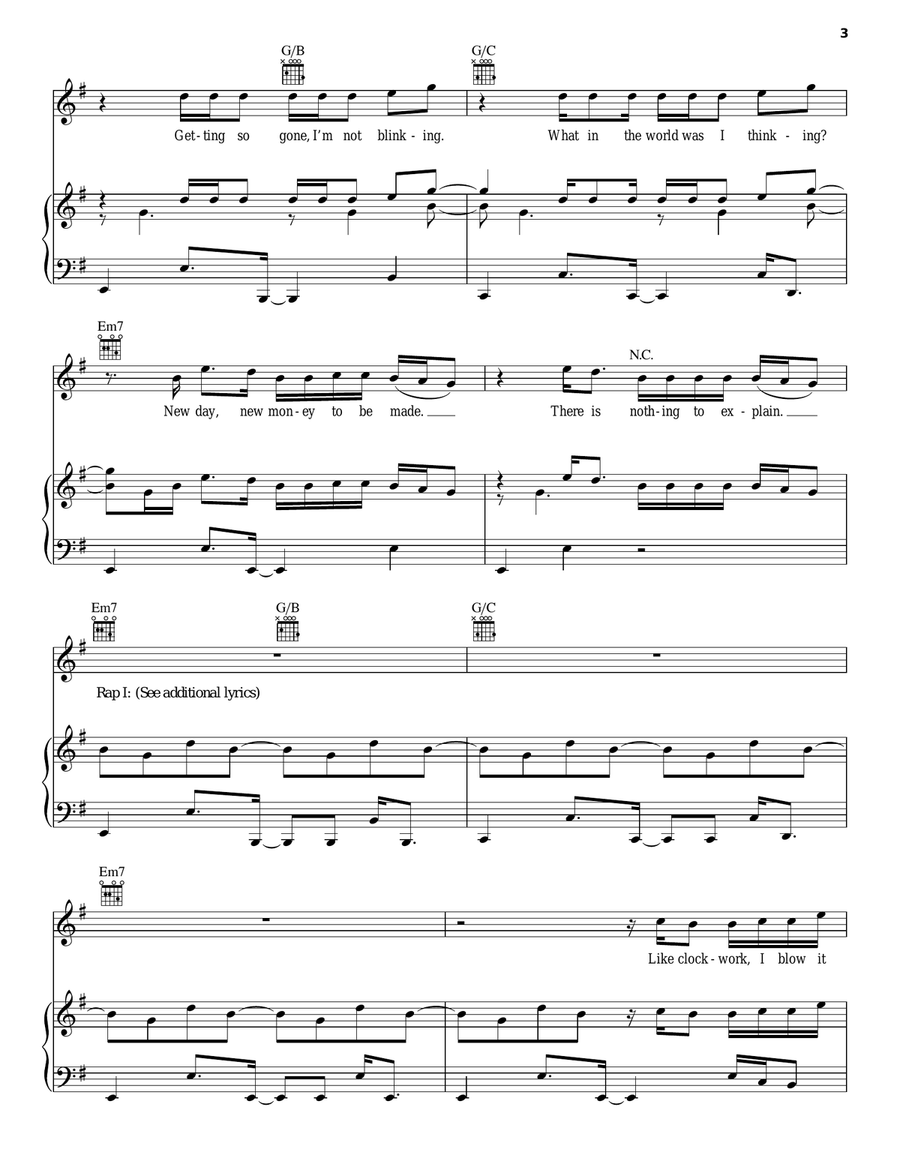 Black Beatles Black Beatles Piano, Vocal, Guitar scores gallery preview page 3