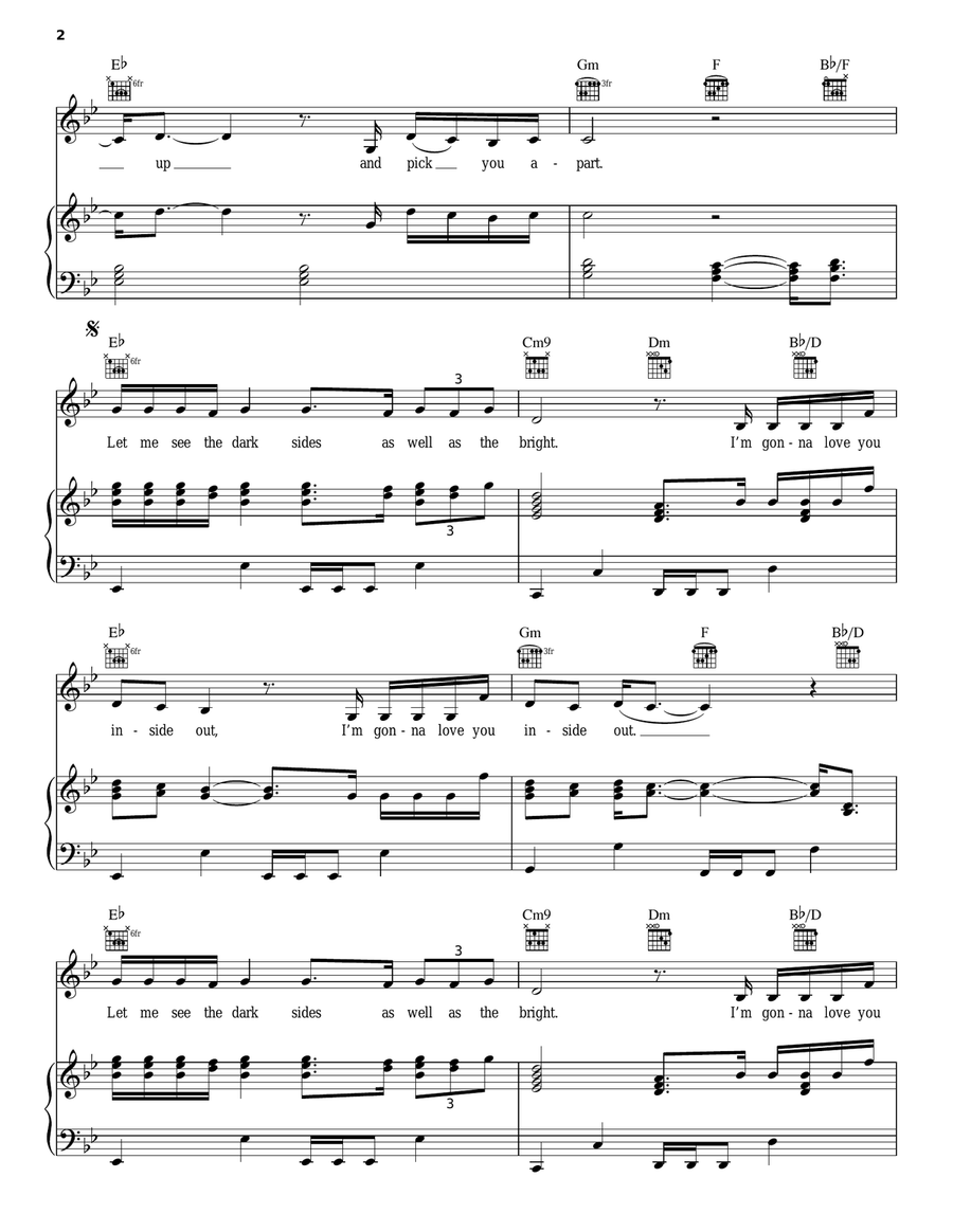 Inside Out Inside Out Piano, Vocal, Guitar scores gallery preview page 2