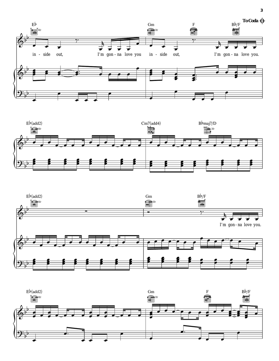 Inside Out Inside Out Piano, Vocal, Guitar scores gallery preview page 3