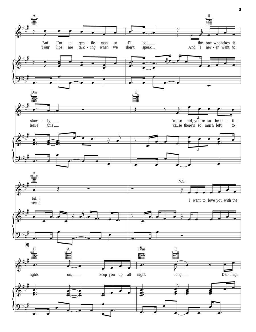 Lights On Lights On Piano, Vocal, Guitar scores gallery preview page 3