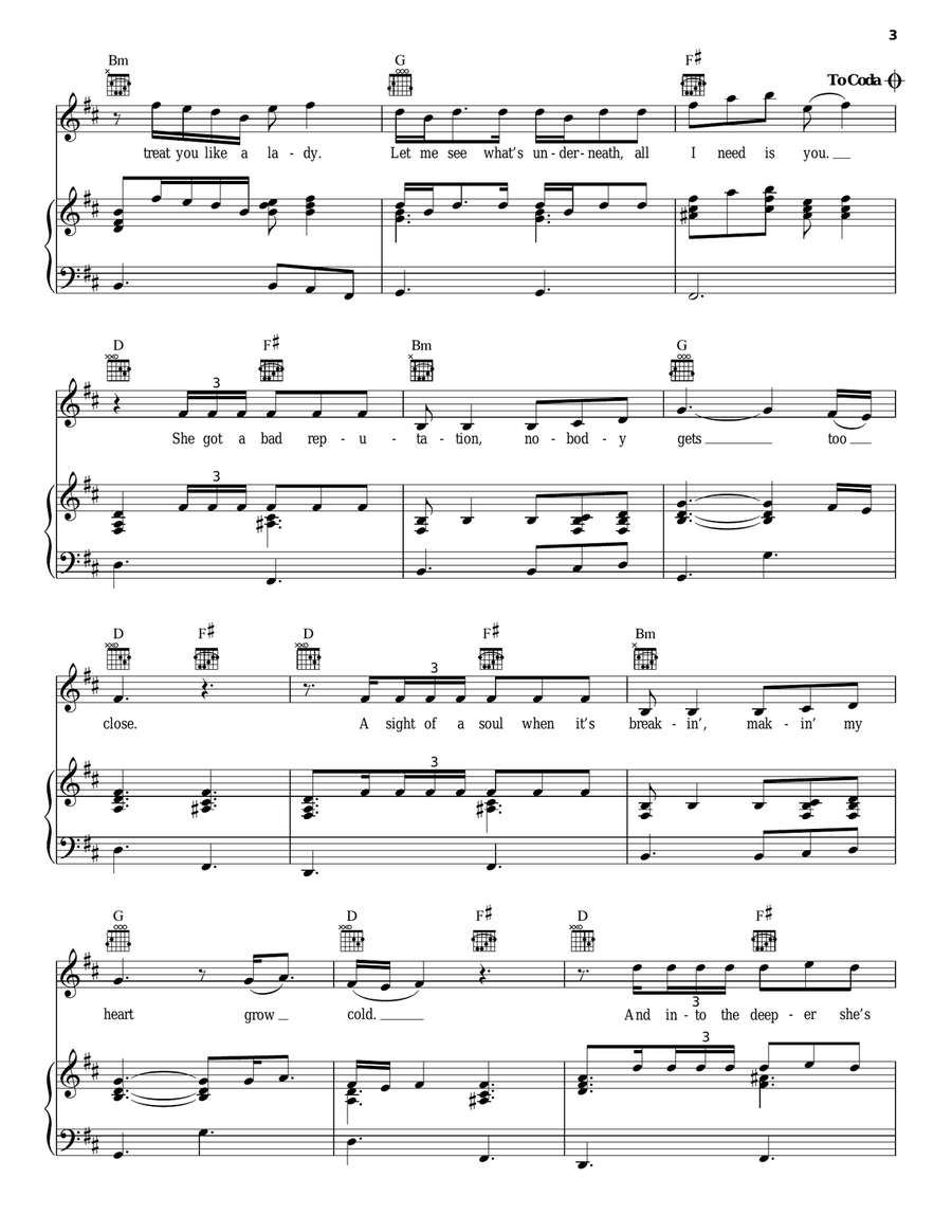 Bad Reputation Bad Reputation Piano, Vocal, Guitar scores gallery preview page 3