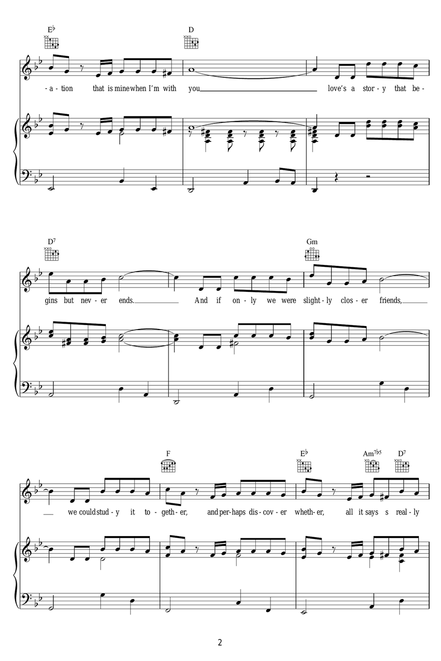 History Of Love (Historia De Un Amor) Piano, Vocal scores gallery preview page 2