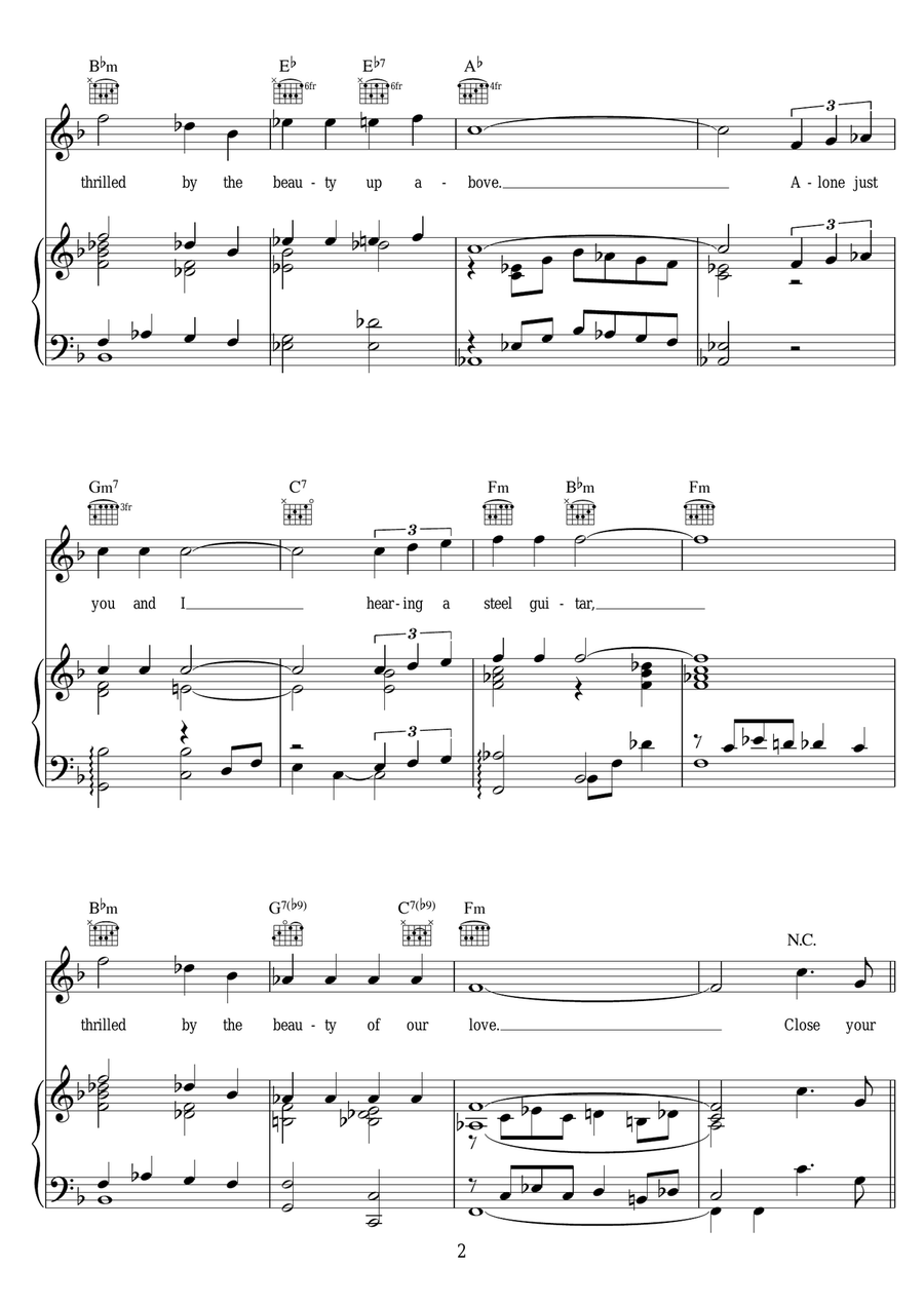 Close Your Eyes Close Your Eyes Piano, Vocal scores gallery preview page 2
