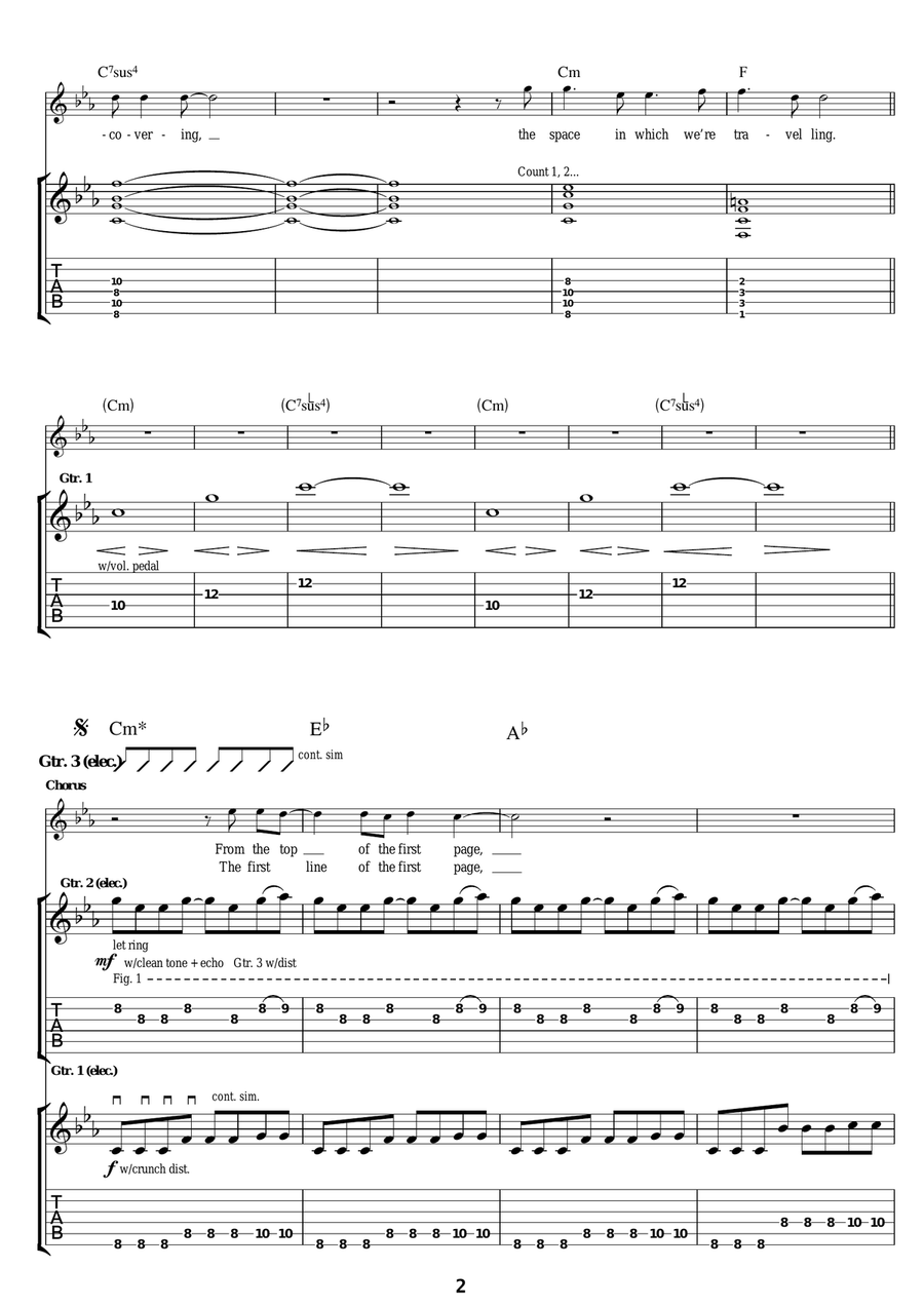 Square One Square One Electric Guitar scores gallery preview page 2