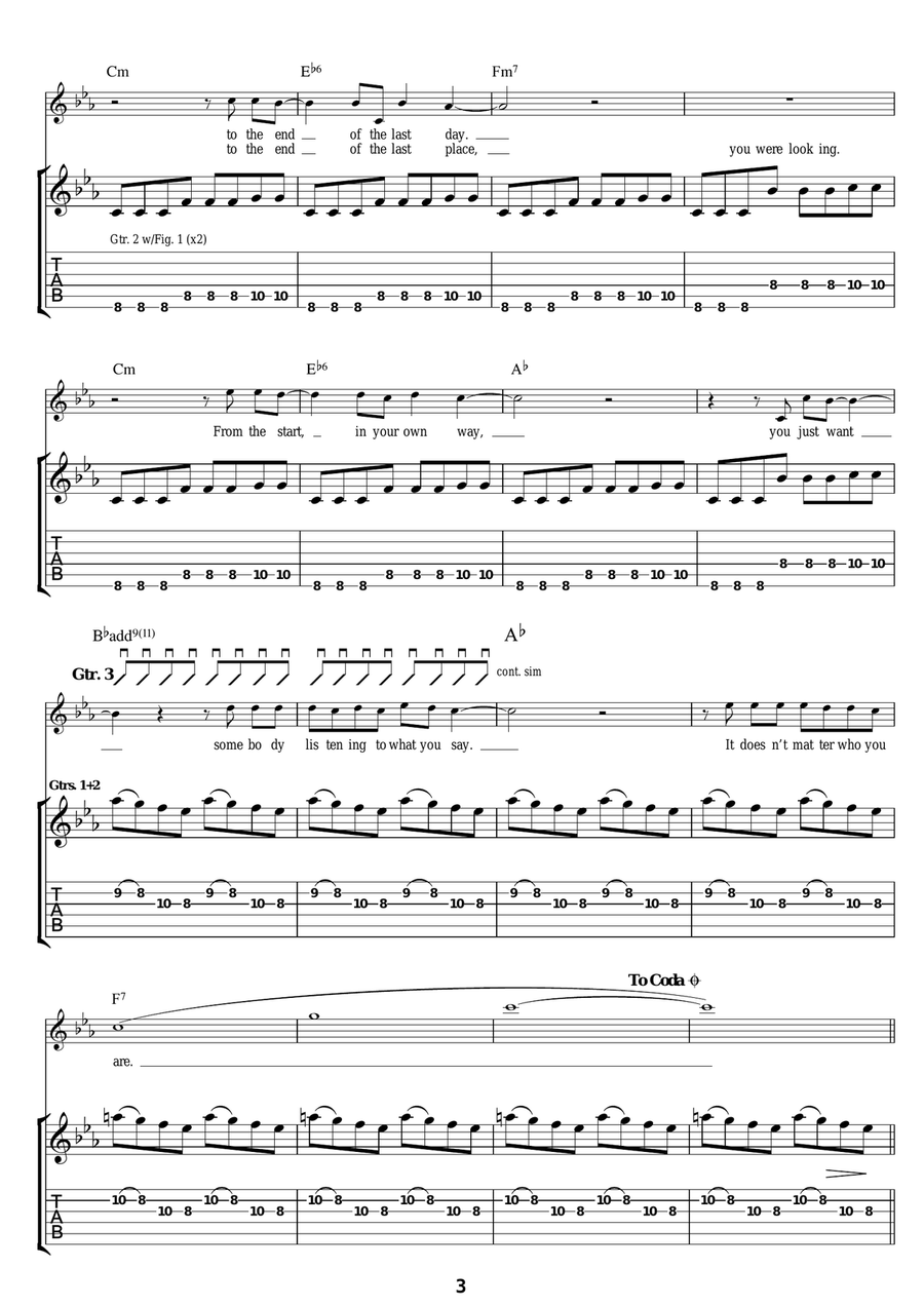 Square One Square One Electric Guitar scores gallery preview page 3