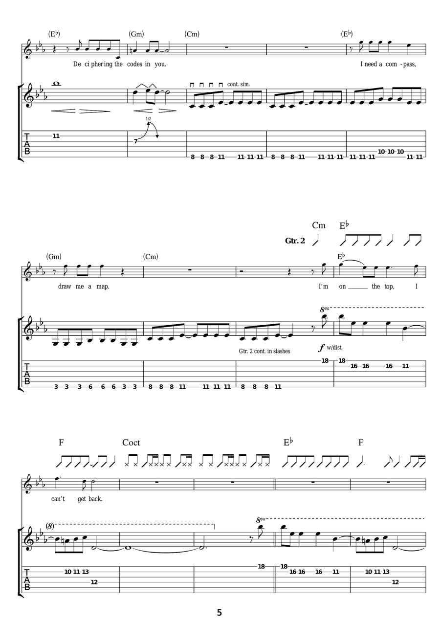 Square One Square One Electric Guitar scores gallery preview page 5