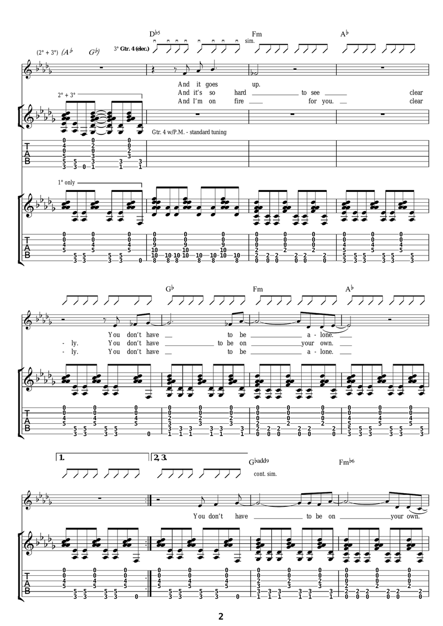A Message Electric Guitar scores gallery preview page 2