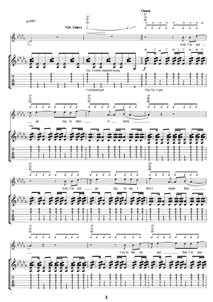 A Message Electric Guitar scores gallery preview page 3