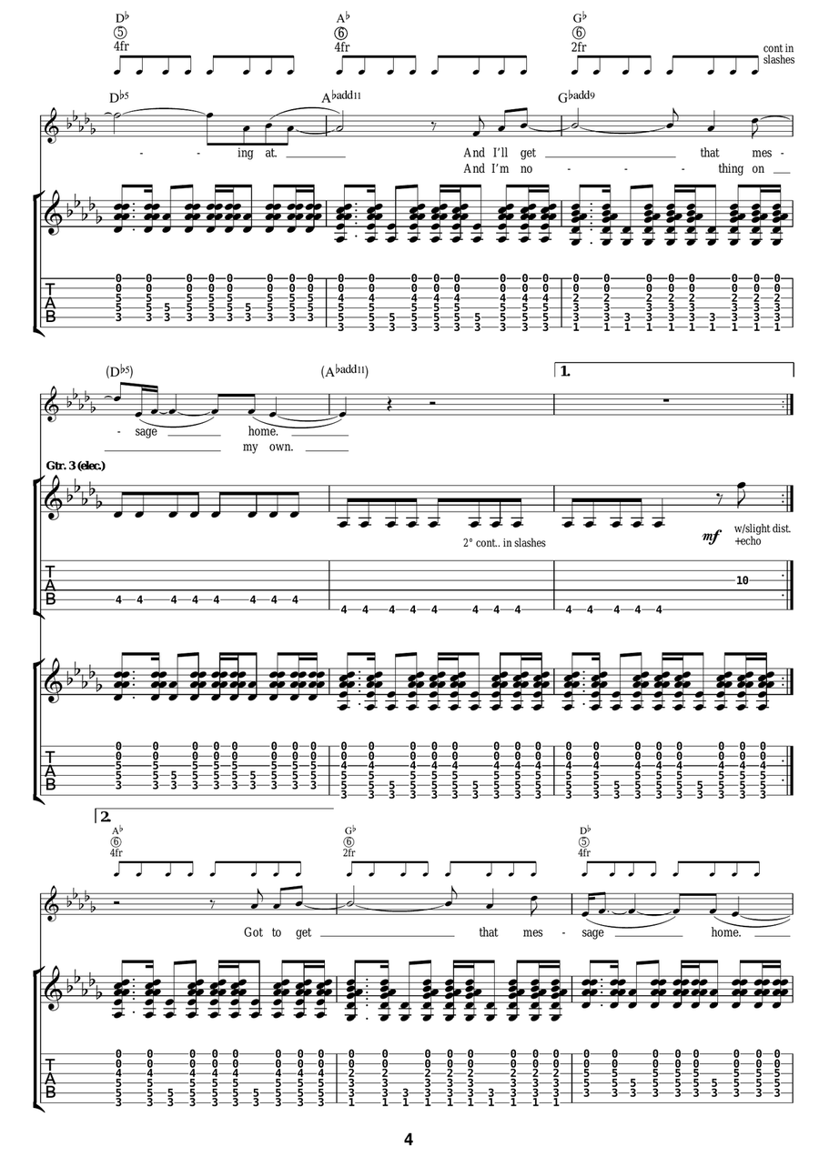 A Message Electric Guitar scores gallery preview page 4