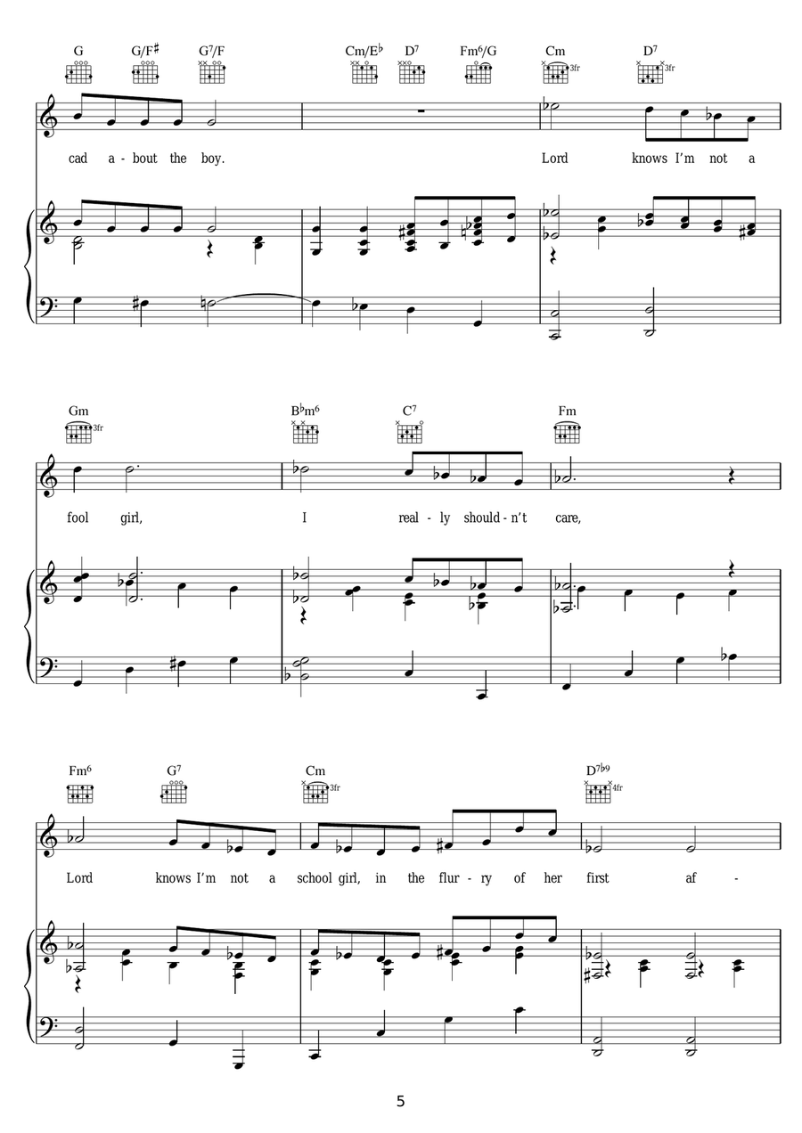 Mad About The Boy Mad About The Boy Piano, Vocal scores gallery preview page 5