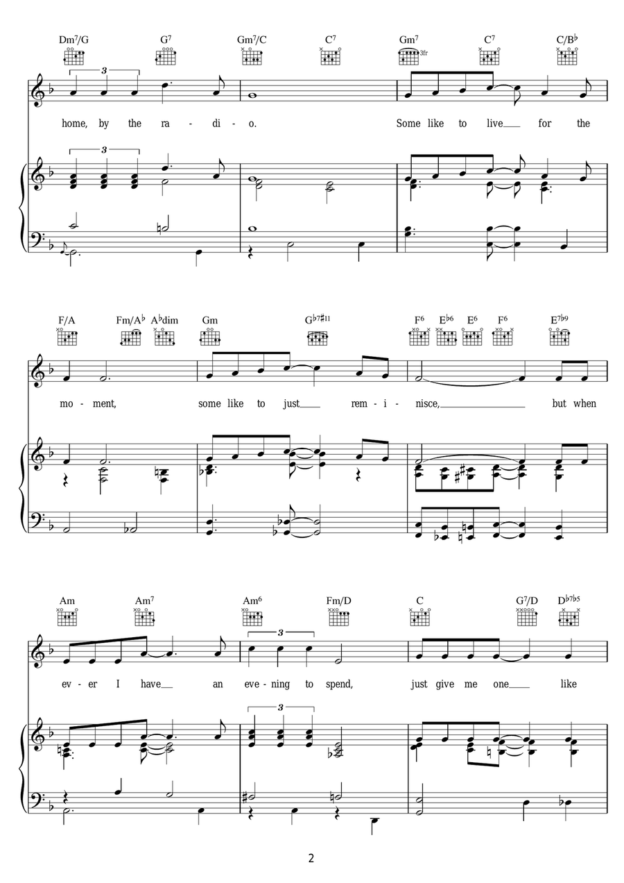 A Lovely Way To Spend An Evening Piano, Vocal scores gallery preview page 2