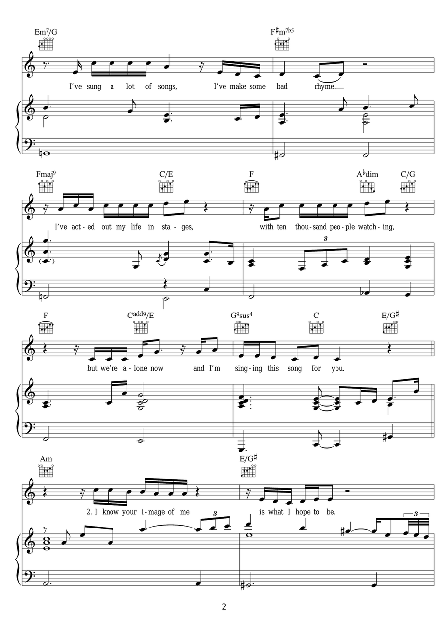 A Song For You A Song For You Piano, Vocal scores gallery preview page 2