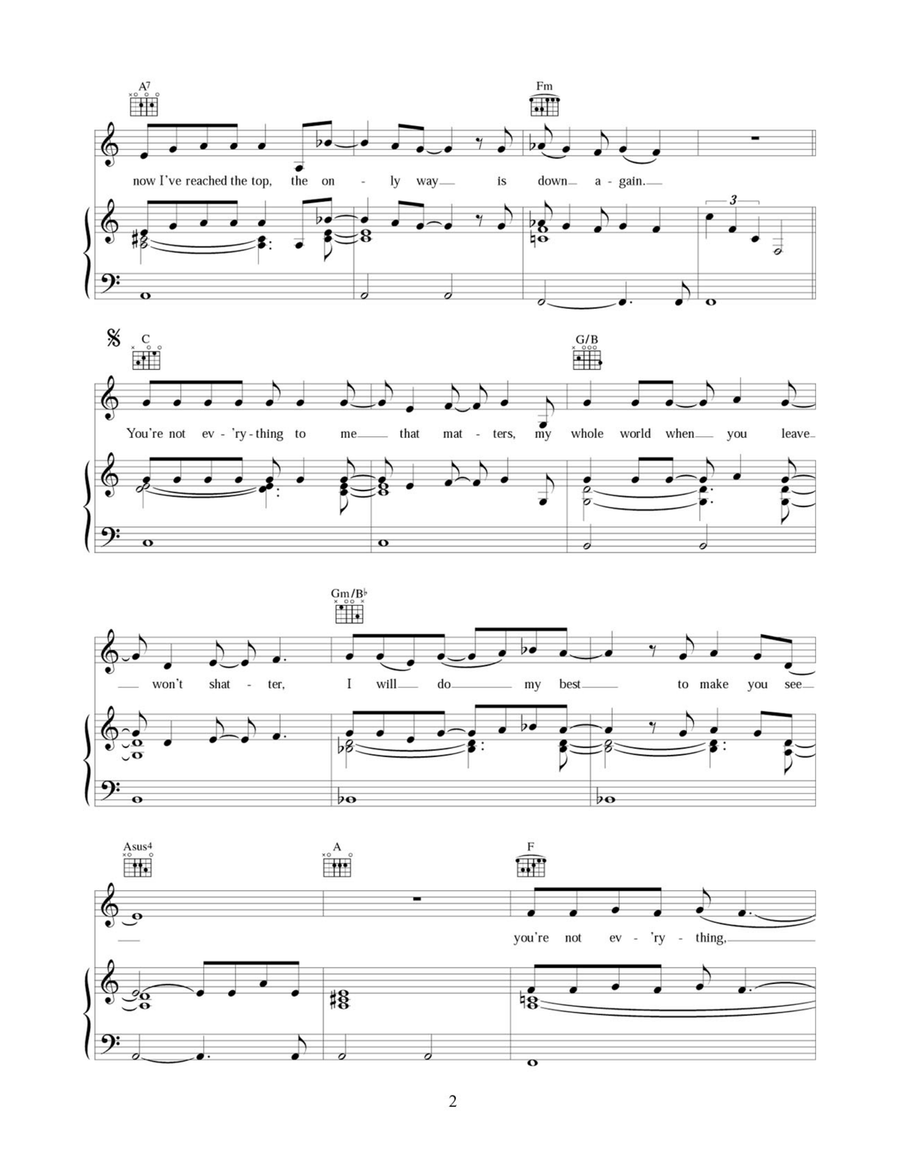 You're Everything That Matters To Me Piano, Vocal scores gallery preview page 2