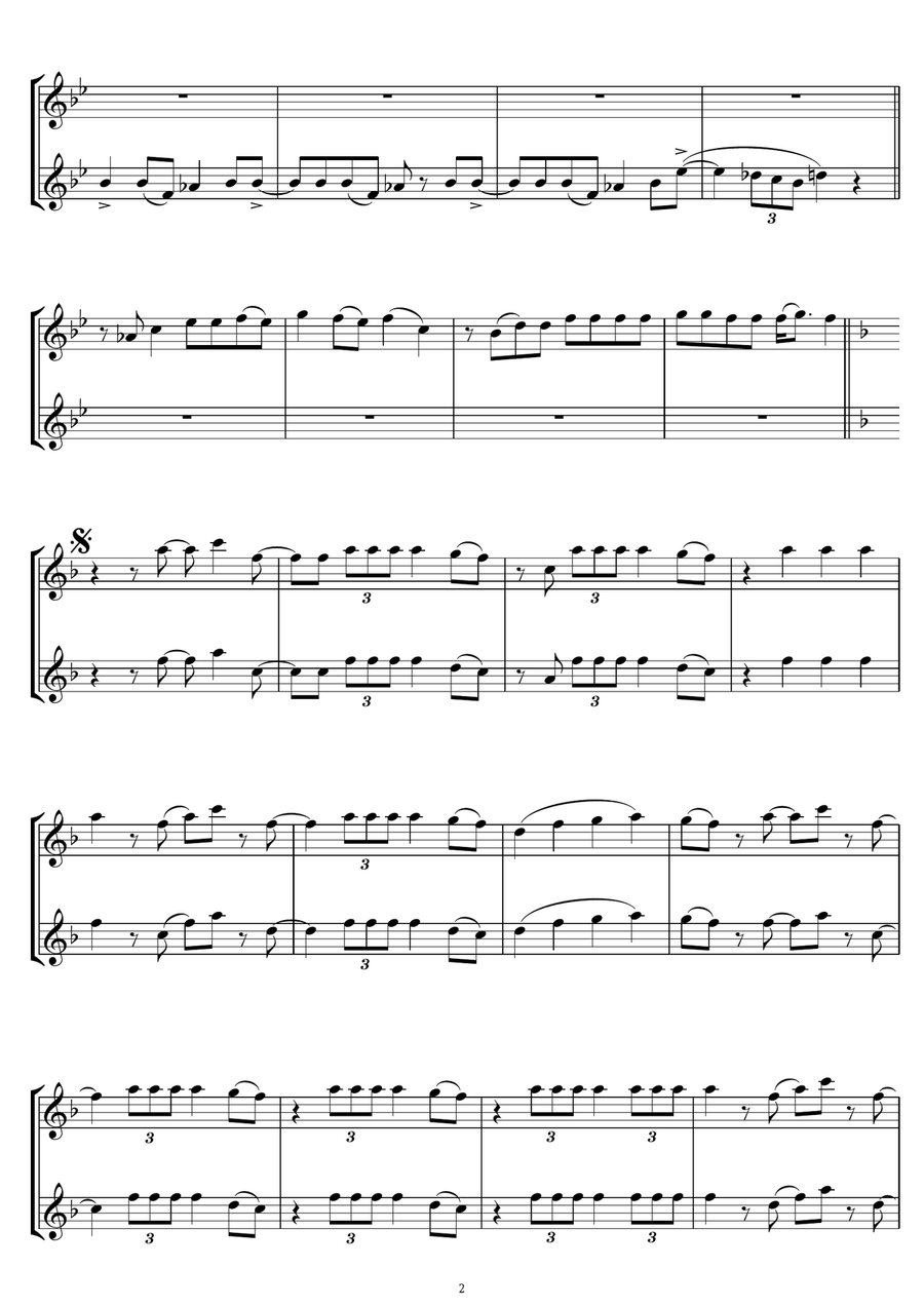 Man! I Feel Like A Woman! String Duet scores gallery preview page 2