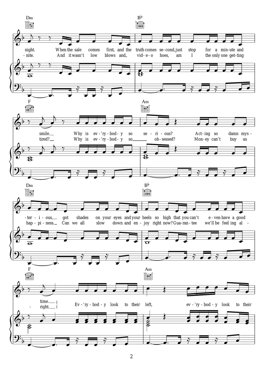 Price Tag (featuring B.o.B) Piano, Vocal scores gallery preview page 2