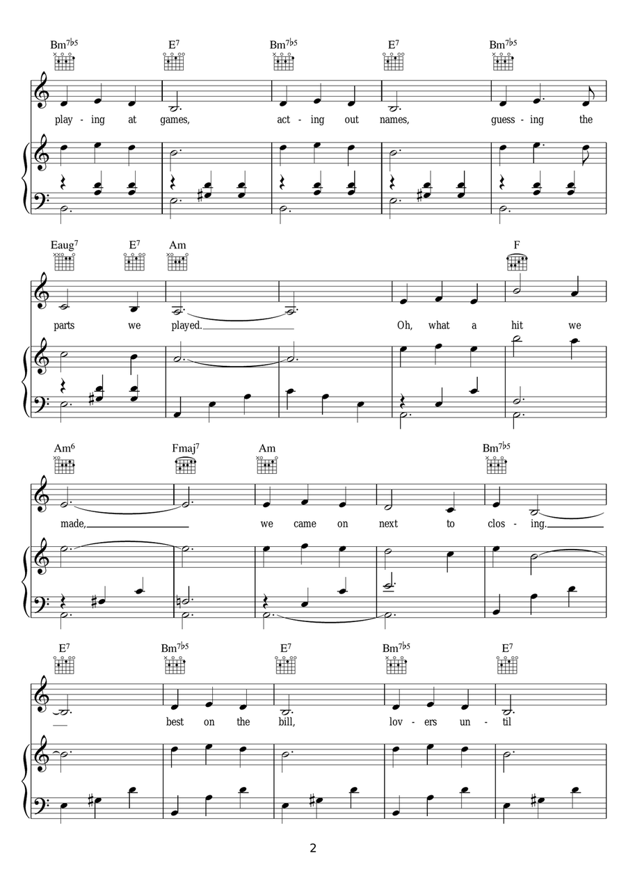 Charade Charade Piano, Vocal scores gallery preview page 2