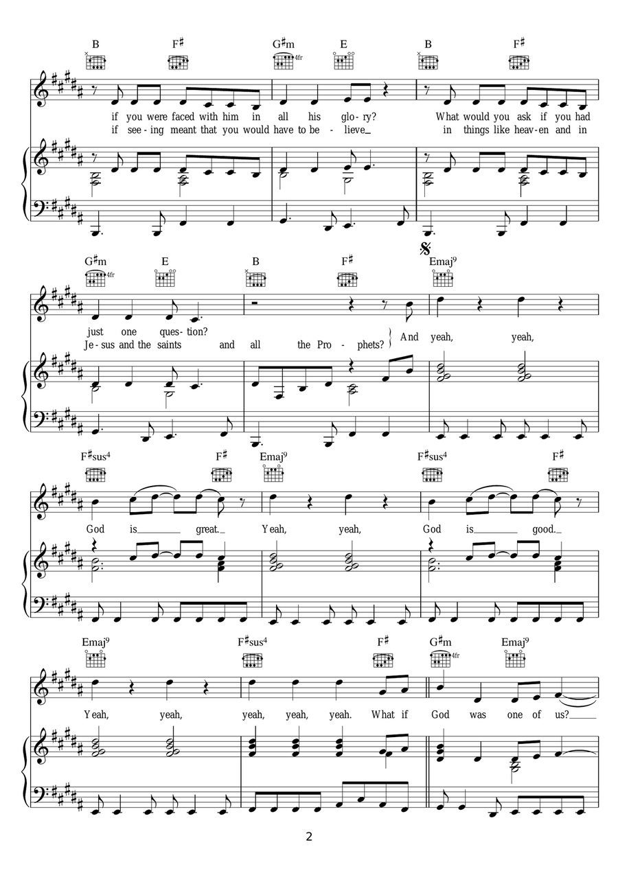 One Of Us One Of Us Piano, Vocal scores gallery preview page 2
