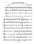 Jesu, Joy of Man's Desiring BWV 147-10 (Bach) STRING QUARTET