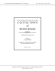 O Little Town of Bethlehem (Instrumental - SCORE and PARTS)
