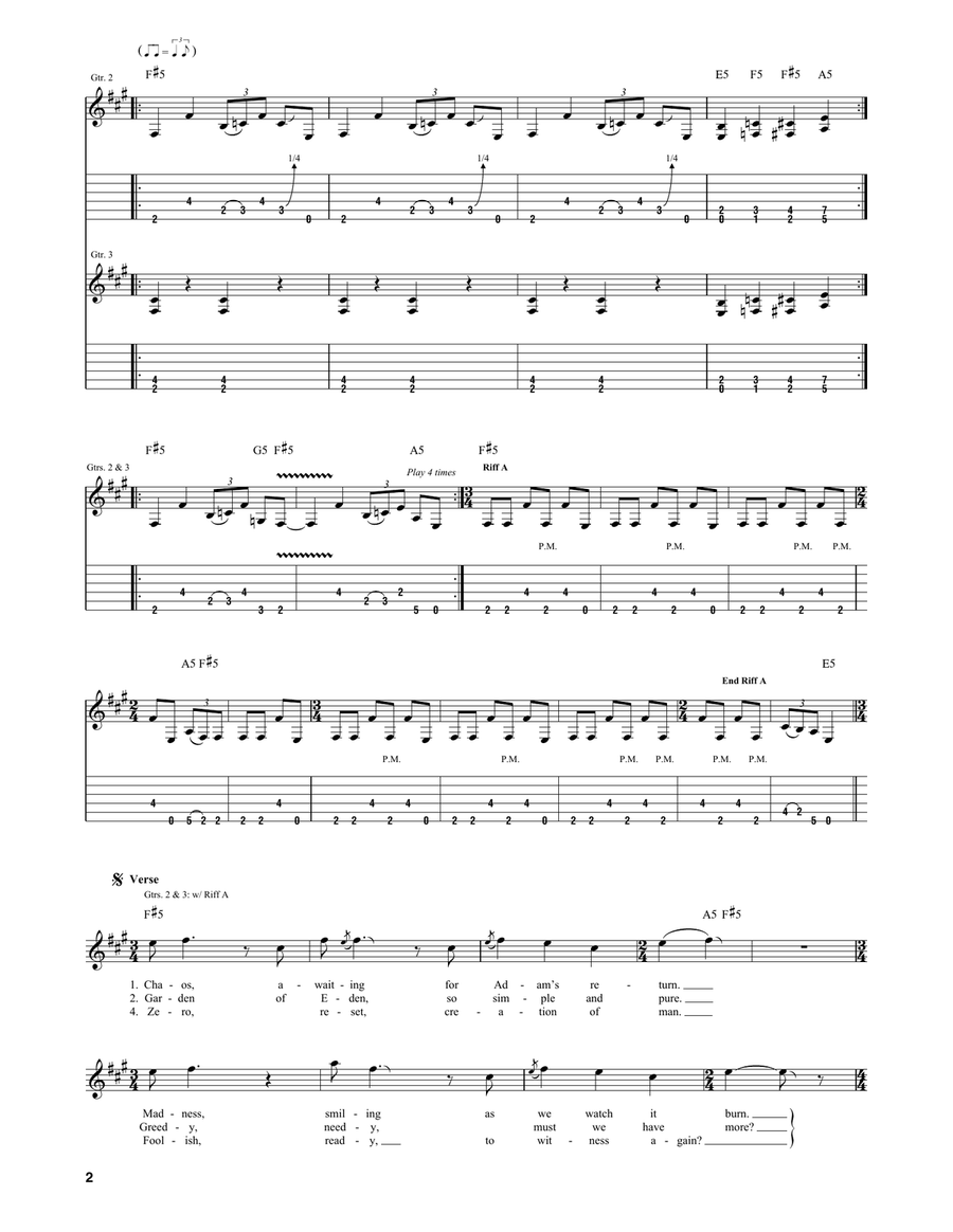 ManUNkind Acoustic Guitar scores gallery preview page 2