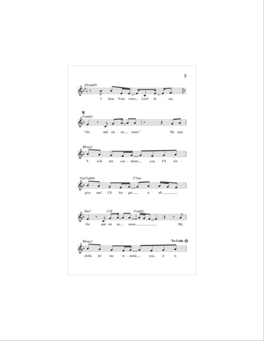 Go And Sin No More Piano scores gallery preview page 3
