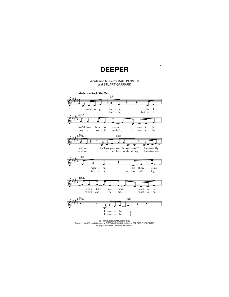 Deeper Piano scores gallery preview page 1