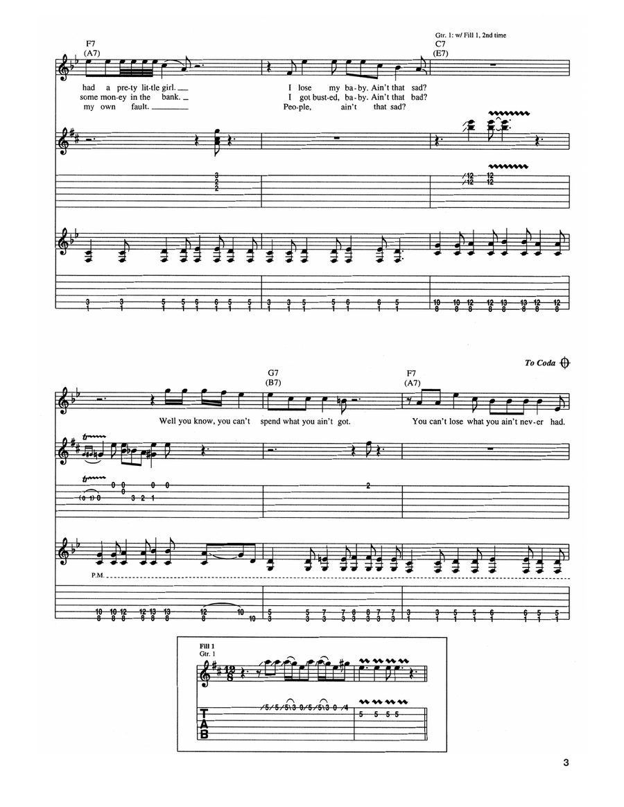 You Can't Lose What You Ain't Never Had Acoustic Guitar scores gallery preview page 3