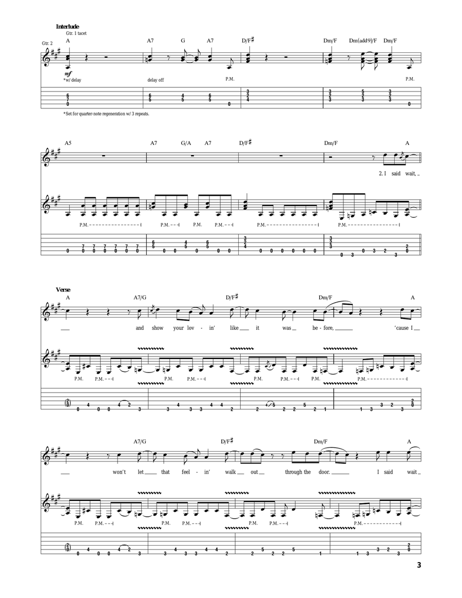 Wait Wait Acoustic Guitar scores gallery preview page 3
