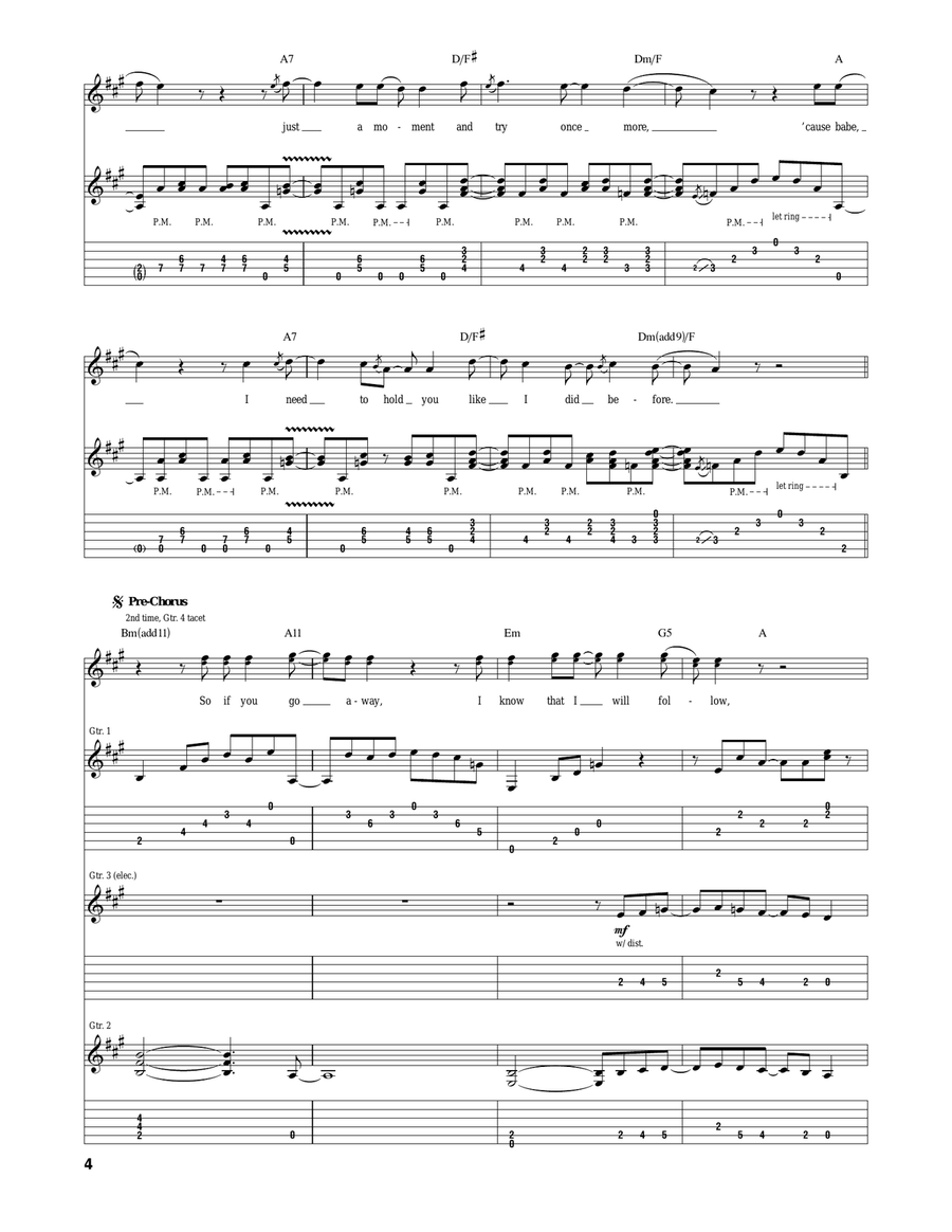 Wait Wait Acoustic Guitar scores gallery preview page 4