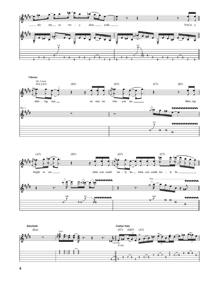 Shining Star Shining Star Acoustic Guitar scores gallery preview page 4