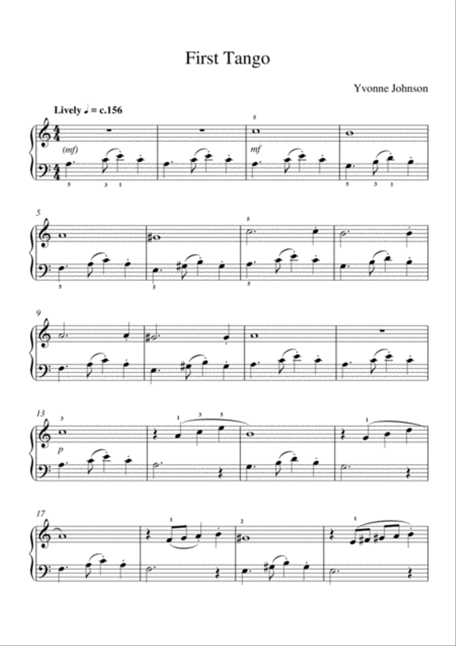 First Tango Piano Method scores gallery preview page 1