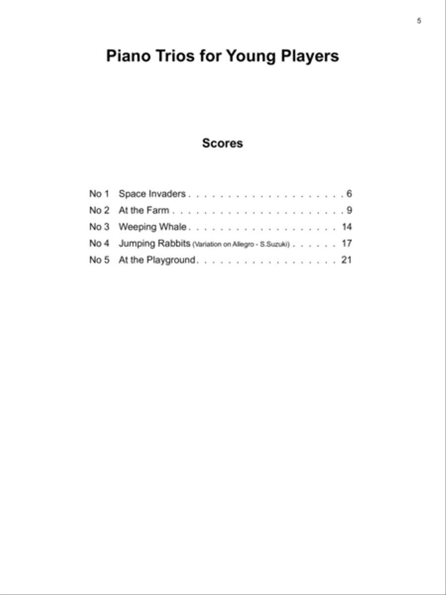 Piano Trios for Young Players Piano Trio scores gallery preview page 2