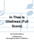 In Thee Is Gladness (Full Score) mini preview