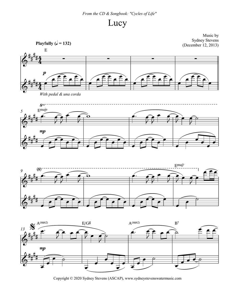 Lucy Piano Solo scores gallery preview page 2