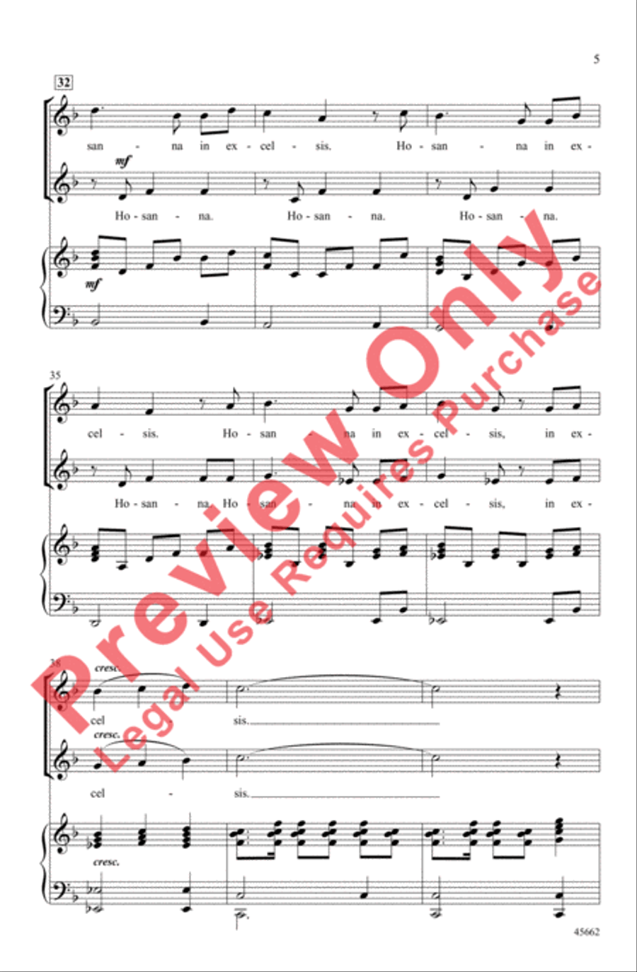 Sanctus by Sally K. Albrecht 2-Part - Sheet Music page 5