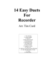 14 Easy Duets For Recorder