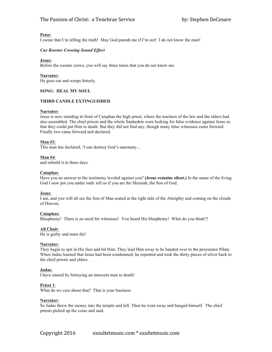 The Passion of Christ: (A Tenebrae Service) 4-Part scores gallery preview page 3