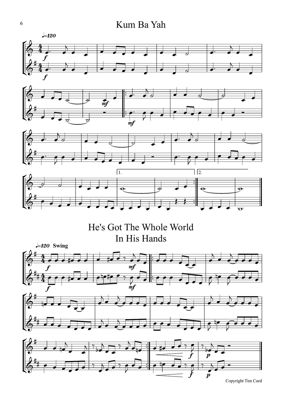 9 Spirituals, Duets For Cornet And Tenor Horn 9 Spirituals, Duets For Cornet And Tenor Horn Brass Duet scores gallery preview page 6