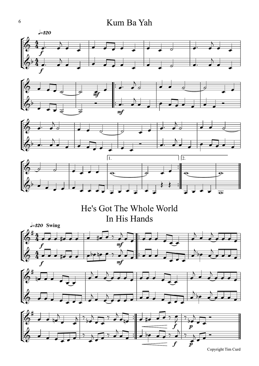 9 Spirituals, Duets For Trumpet And French Horn 9 Spirituals, Duets For Trumpet And French Horn Brass Duet scores gallery preview page 6