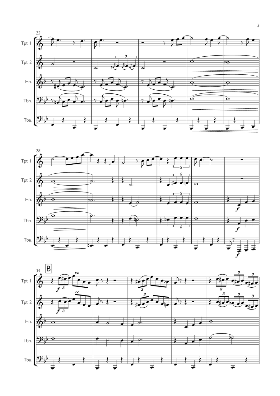 Blue Christmas Blue Christmas Brass Ensemble scores gallery preview page 3