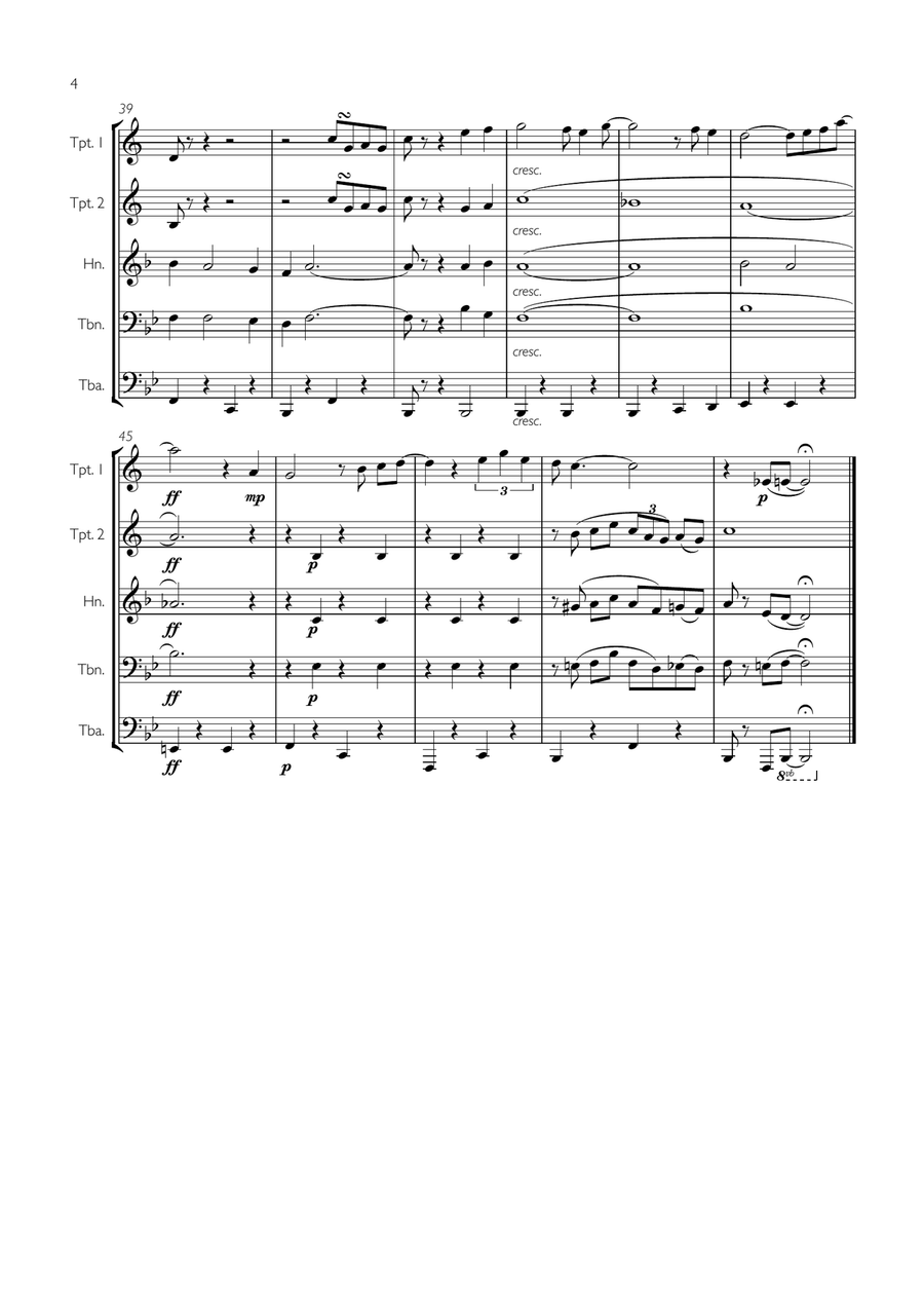 Blue Christmas Blue Christmas Brass Ensemble scores gallery preview page 4