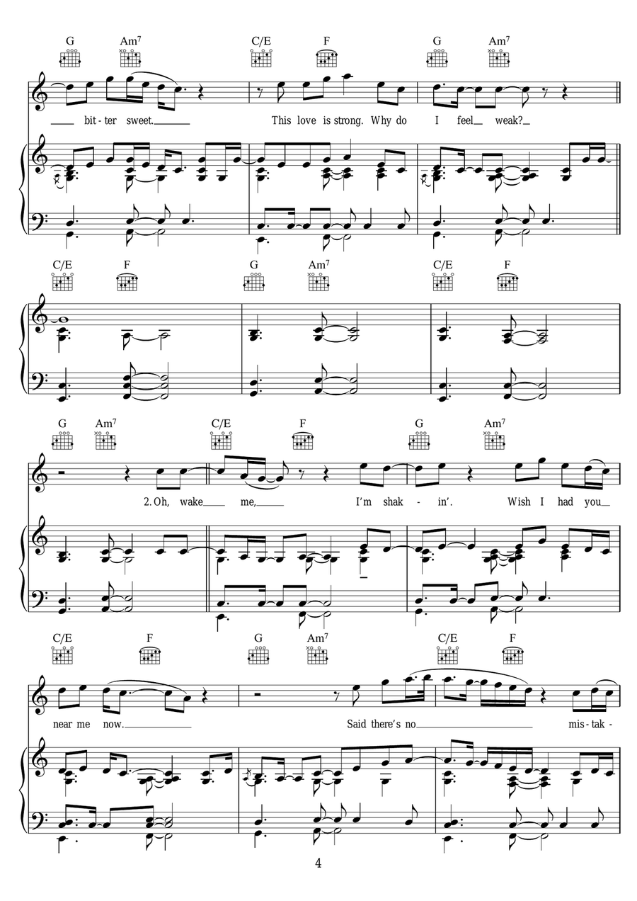 How Will I Know Piano, Vocal scores gallery preview page 4