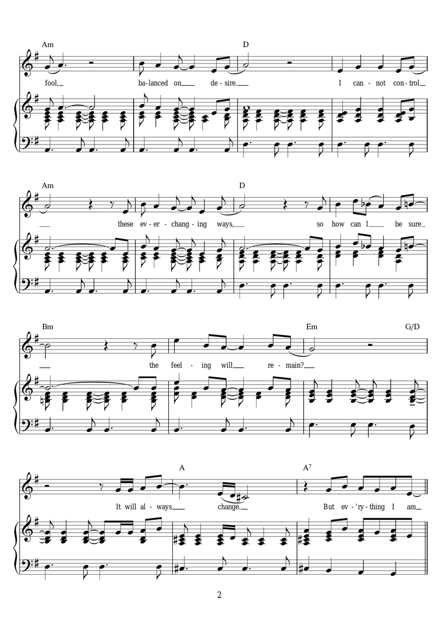 Everything I Am Is Yours Everything I Am Is Yours Piano, Vocal scores gallery preview page 2